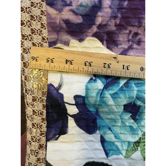 Eliza J Floral Print Sheath Dress Size 14 Purple Blue Green - Picture 8 of 10